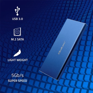 Qoltec 51832 M.2 SSD Kotelo SATA NGFF USB 3.0 5Gb/s 2TB Sininen