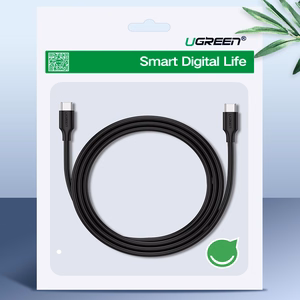 Ugreen US286 USB-C - USB-C 3A 480 Mb/s -kaapeli, 3 m, musta