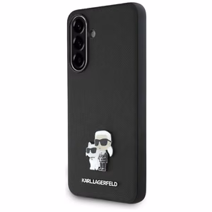 Karl Lagerfeld Saffiano Case w/ K&C Metal Logo for Samsung Galaxy A36 - Black