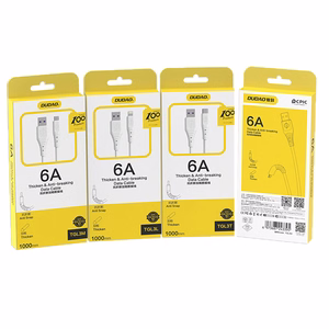 Dudao kaapeli USB USB-C 6A 1m valkoinen