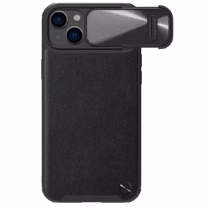 Nillkin CamShield Nahka S Kotelo iPhone 14 kotelo suojus kameran kansi musta