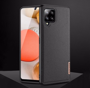 Dux Ducis Fino kotelo päällystetty nylon materiaali Samsung Galaxy A42 5G vihreä