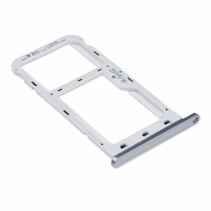 SIM-kortin pidike Huawei P9 Lite Mini/Y6 Pro 2017 hopeinen alkuperäinen (service pack)