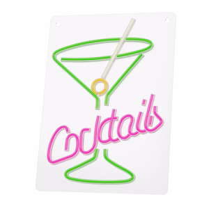 Neon PLEXI LED COCKTAILS vaaleanpunainen vihreä FPNE02X Forever Light