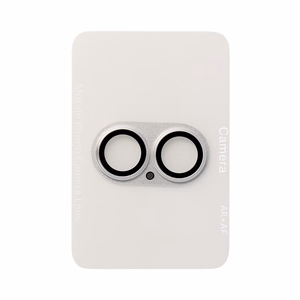 Karkaistu lasi Tel Protect 95% AR+AF Full Metal Camera Protector kameralle iPhone 17:lle hopeinen (kamerasaari)