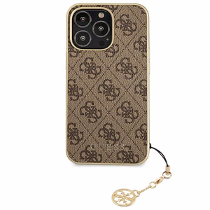 Guess 4G Charms Collection -kovakuori iPhone 13 Pro / 13 6.1" ruskea