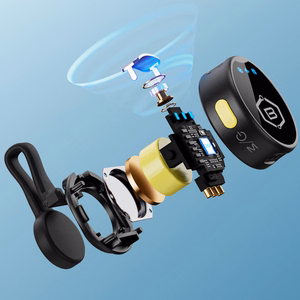 Blavec Lavalier Microphones x 2 MK-02 ClipGo Combo: Type C, Lightning, BT (LMMK02-B) black