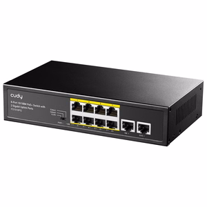 Cudy FS1010PG verkkokytkin Fast Ethernet (10/100) Power over Ethernet (PoE) musta