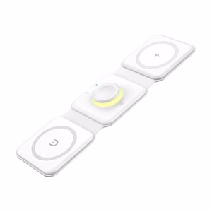 Magneettinen langaton laturi Essager EWXCX3-NMC02 3in1 15W (valkoinen)