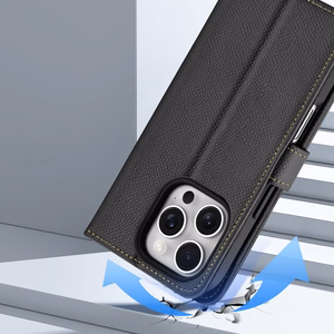 Dux Ducis Lawa Nahkainen Suojakuori iPhone 16 Pro:lle - musta