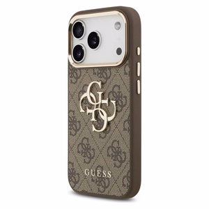 Guess 4G Big 4G Classic Logo -suojakuori iPhone 17 Pro Max - ruskea ja kulta