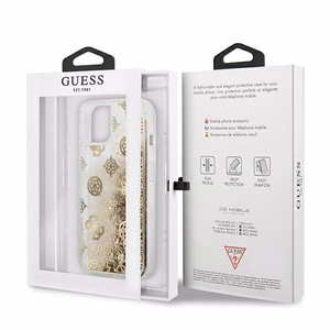 Guess GUHCP13SLGPEGO iPhone 13 mini 5.4" kultainen/kultainen kovakotelo Peony Liquid Glitter, Pioni Nestemäinen Glitter