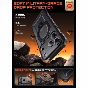 Supcase UB Grip Mag MagSafe Suojakuori iPhone 17 Pro Max:lle - Musta