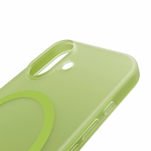 Puro Daylight MagSafe-yhteensopiva silikoninen suojakuori iPhone 17:lle - läpikuultava vihreä
