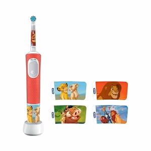 Oral-B Pro Kids 3+ Lion King – ladattava lasten sähköhammasharja, 1 harjaspää, 2 puhdistustilaa, sininen