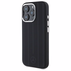 Mercedes MEHMP16L23SUVSK iPhone 16 Pro 6.3" musta/musta kovakuori Silicone Vertical Tonal Stripes MagSafe
