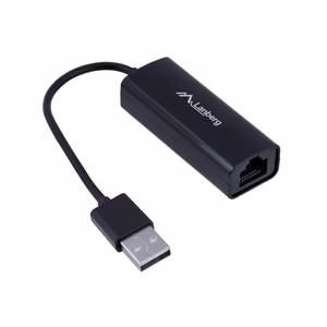 Lanberg NC-0100-01 -kaapeliliitäntä/-adapteri USB-A RJ-45 musta