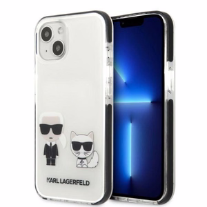 Karl Lagerfeld KLHCP13STPEKCW iPhone 13 mini 5.4 kovakuori valkoinen/valkoinen Karl & Choupette