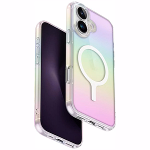 Uniq Iridescia Magclick Lataus Suojakuori iPhone 16:lle - Monivärinen