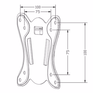 Maclean MC-715A TV-kiinnike, TV-pidike, max VESA 100x100, 13-27", 25 kg