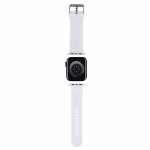Karl Lagerfeld 3D kumi Karl & Choupette Heads ranneke Apple Watch 38/40/41mm - valkoinen