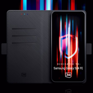 3mk Wallet Case Samsung Galaxy S24 FE:lle - musta