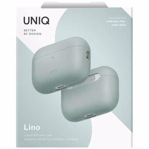 Uniq Lino Silikoninen Suojakuori AirPods Pro 3:lle - Vihreä
