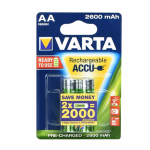 VARTA ladattava akku R6 (AA) 2600 mAh proffesional ready 2 kpl