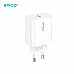 BWOO seinälaturi CDA233 PD 20W 1x USB-C USB-C - USB-C kaapelilla valkoinen