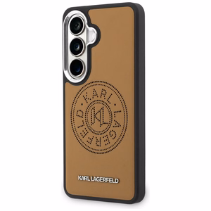 Karl Lagerfeld Perforated KL MagSafe Case for Samsung Galaxy S26 - Brown