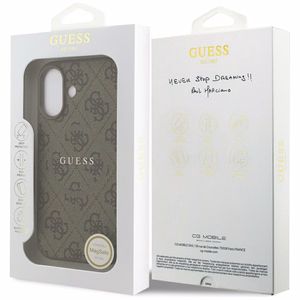 Guess 4G Ring Classic Logo MagSafe suojakuori iPhone 17:lle - ruskea