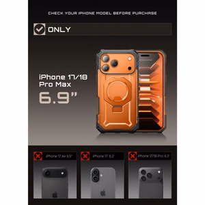 Supcase Grip Pro Mag MagSafe -suojakuori iPhone 18 Pro Max / 17 Pro Max – oranssi
