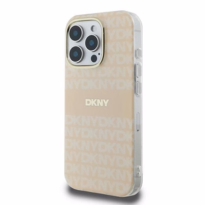 DKNY Repeat Texture Pattern Stripe iPhone 16 Pro Max:lle Suojakuori - Vaaleanpunainen