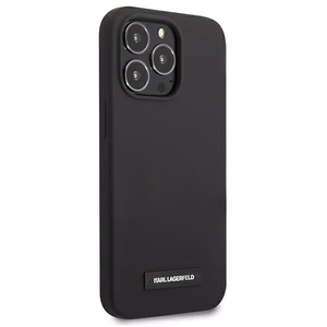 Karl Lagerfeld Silikoni Plaque Case iPhone 13 Pro / iPhone 13 - musta