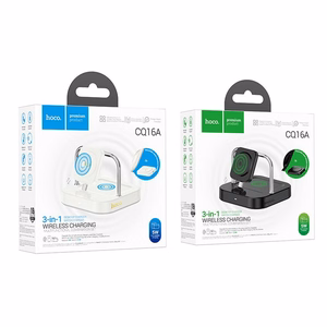 Langaton laturi Hoco 3in1 3A 5W Apple Watch -yhteensopiva CQ16A - musta