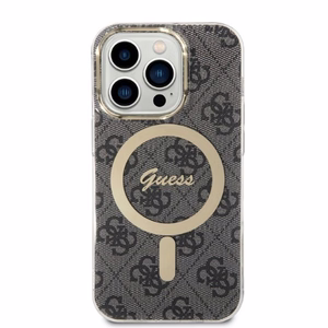 Guess GUBPP14LH4EACSK 4G Print MagSafe suojakuori- ja laturisarja iPhone 14 Pro 6.1" -puhelimelle, musta
