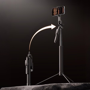 Selfiekeppi Orico SPM170 1/4 tuuman jalusta puhelinkameralle Bluetooth 5.2 - musta