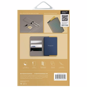Uniq Belmont RFID-suojattu passikuori - harmaa/keltainen