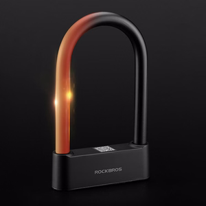 Rockbros 32210818001 SMART pyöränlukko sormenjälkilukijalla ja Bluetooth-yhteydellä - musta