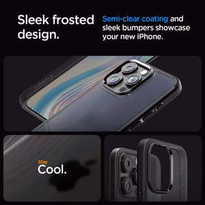 Spigen Ultra Hybrid iPhone 15 Pro Suojakuori - Kirkas Musta