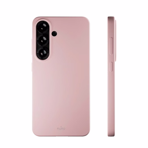 Puro Icon silikoninen suojakuori Samsung Galaxy S25 -puhelimelle - vaaleanpunainen