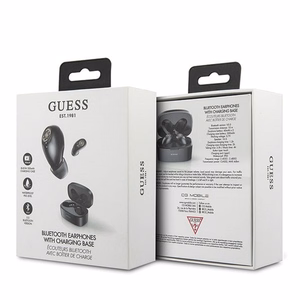 Guess GUTWSJL4GBK TWS Bluetooth headphones + black/black 4G docking station