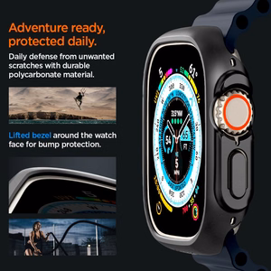 Spigen Thin Fit Suojakuori Apple Watch Ultra (49mm):lle - musta