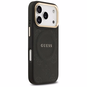 GUESS Suojakuori IPHONE 17 Pro MagSafe GUHMP17LPSAMSECK (PU W/ Peony Hot Stamp) musta