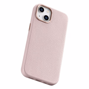iCarer Litchi Premium Nahkakotelo iPhone 14 Plus Magneettinen nahkakotelo MagSafe Pink (WMI14220711-PK)