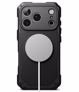 Ringke Rugged Gear Magnetic MagSafe -suojakuori iPhone 18 Pro / 17 Pro -malleille, musta