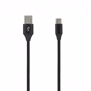 SEEK TOTI USB-A – Micro USB, 2 m punottu kaapeli 2A, musta