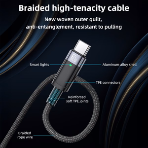 Yesido Cable CA160 braided - Type C to Type C - PD 60W 1,2 metres black