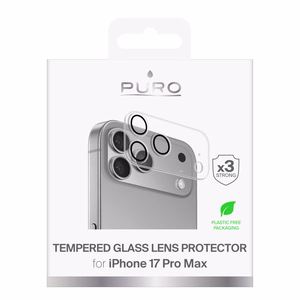 Puro Camera Standard Tempered Glass for iPhone 17 Pro Max for Camera Island and Lenses