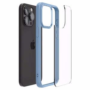 Spigen Crystal Hybrid Suojakuori iPhone 15 Pro Max:lle - Kirkas Sininen